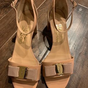 Salvatore Ferragamo patent leather sandal